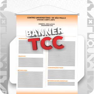 Banner Lona 440gr 90x120cm   Bastão e Barbante 