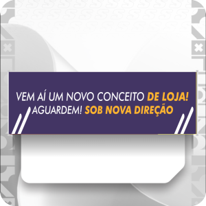 Faixa Lona 280gr 500x70cm   Bastão de madeira, ponteiras e 4 ilhos nas pontas. 